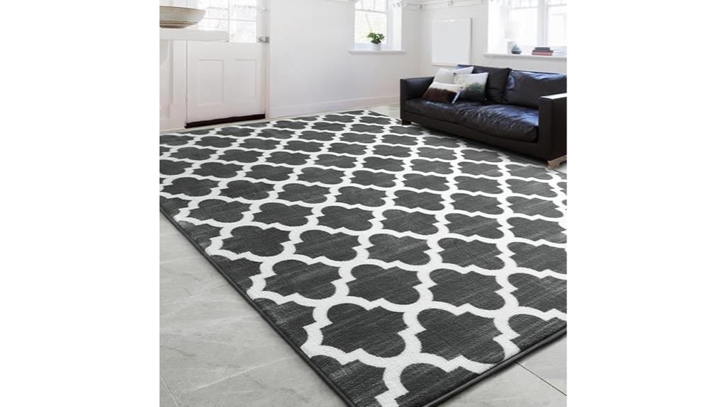 geometric shag area rug