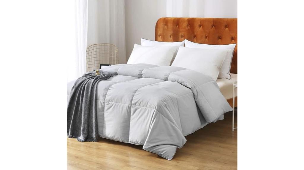 gray feathers comforter set