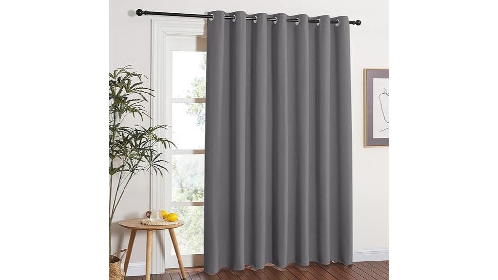 grey blackout patio curtain