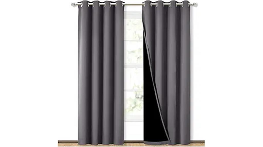 grey full shade curtains