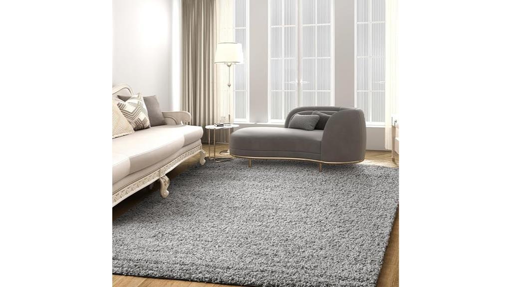 grey shag rug 5x8