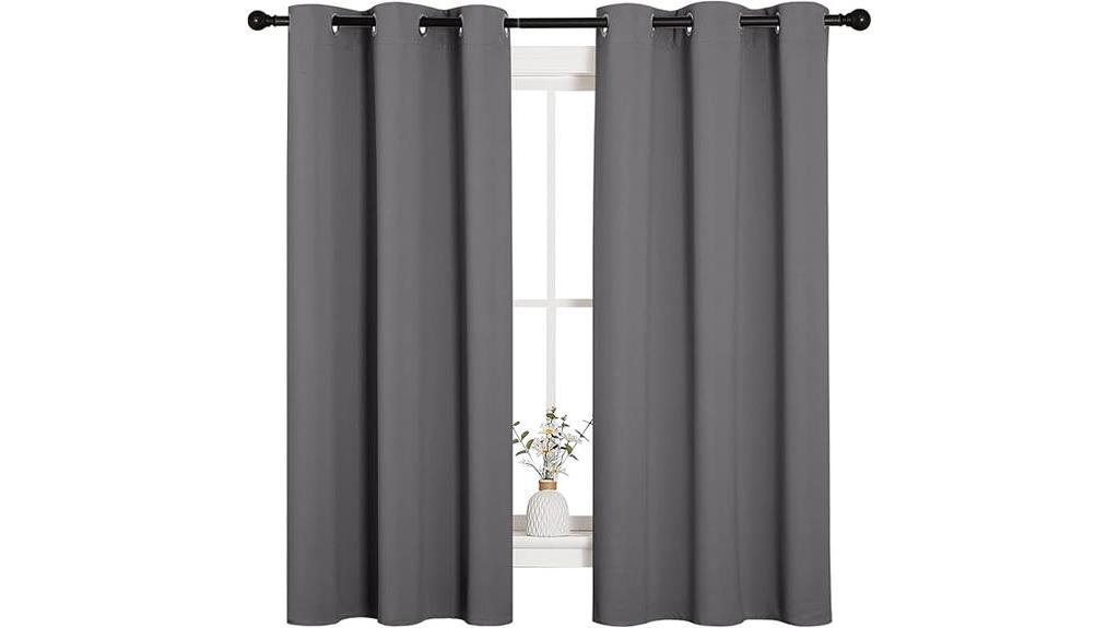 grey thermal insulated curtains