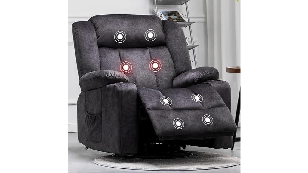 heated swivel massage recliner