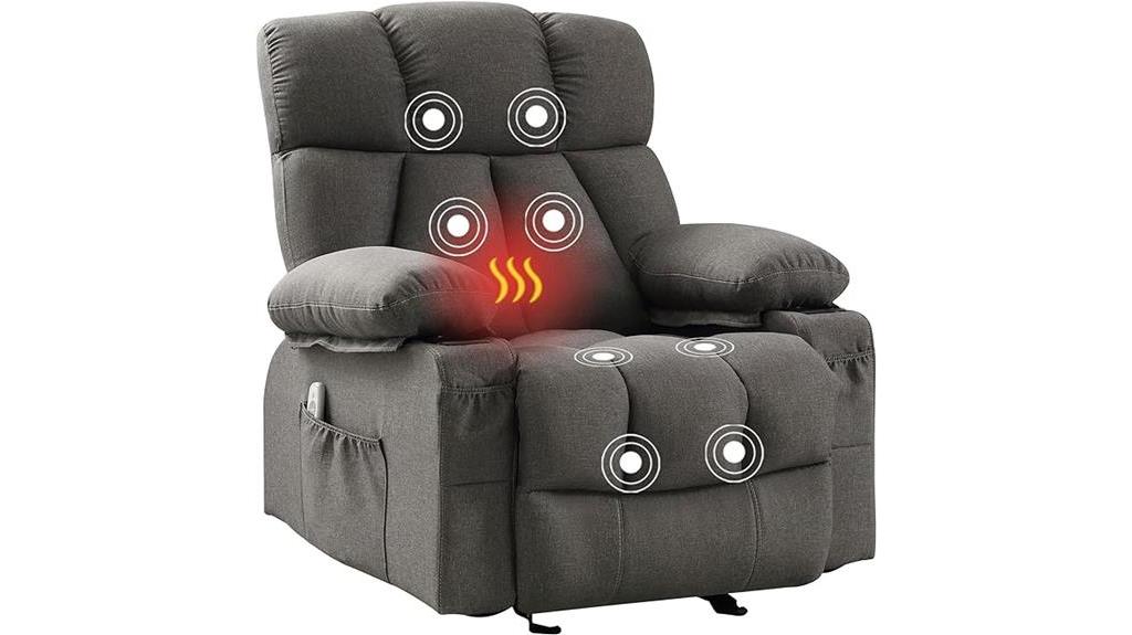 heated vibration massage recliner