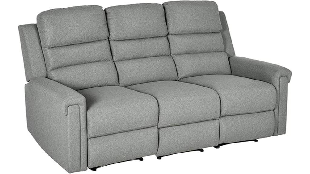 homcom three seater recliner sofa