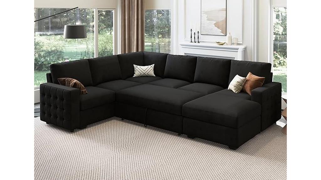 honbay sleeper sofa chaise