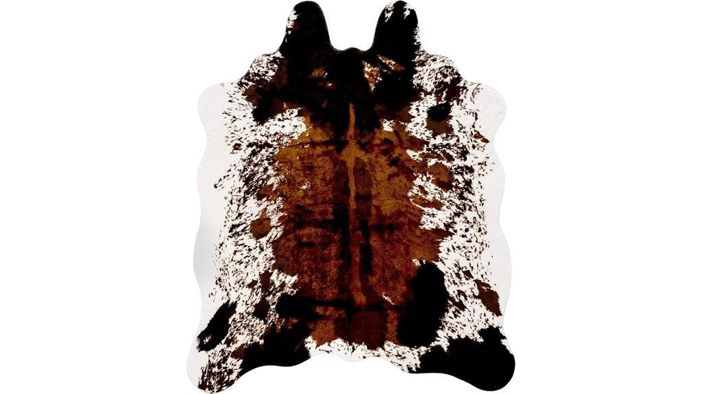 large cowhide print rug