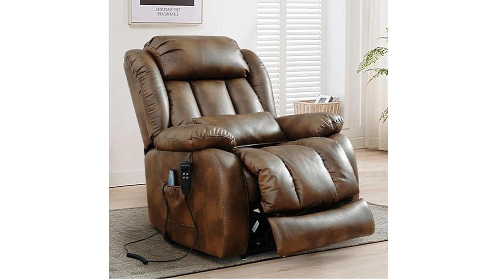 leather power lift recliner