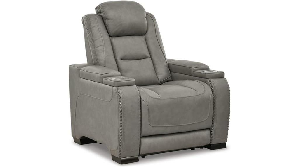 leather power recliner chair