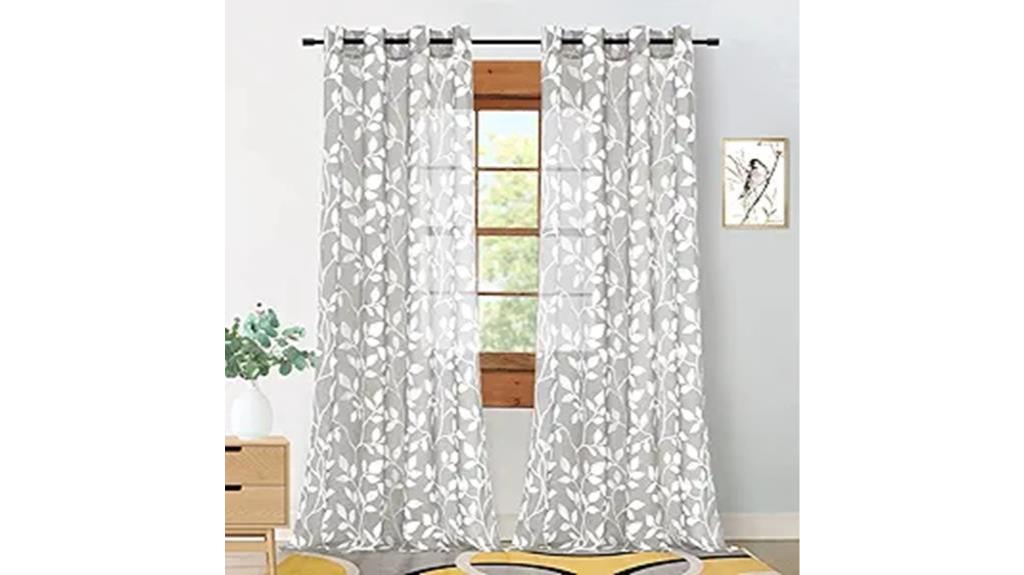 light grey window curtains