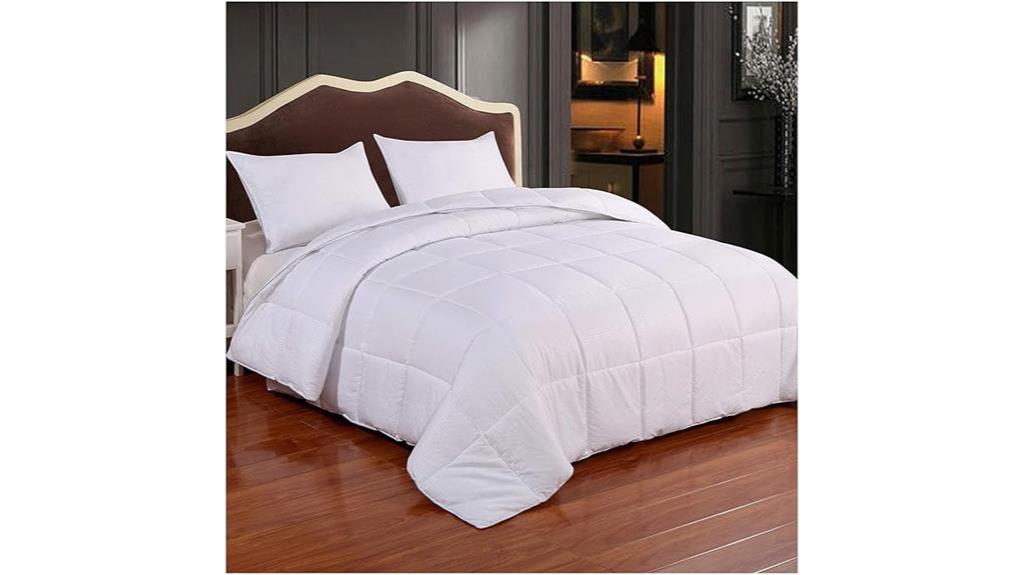 lightweight white king comforter