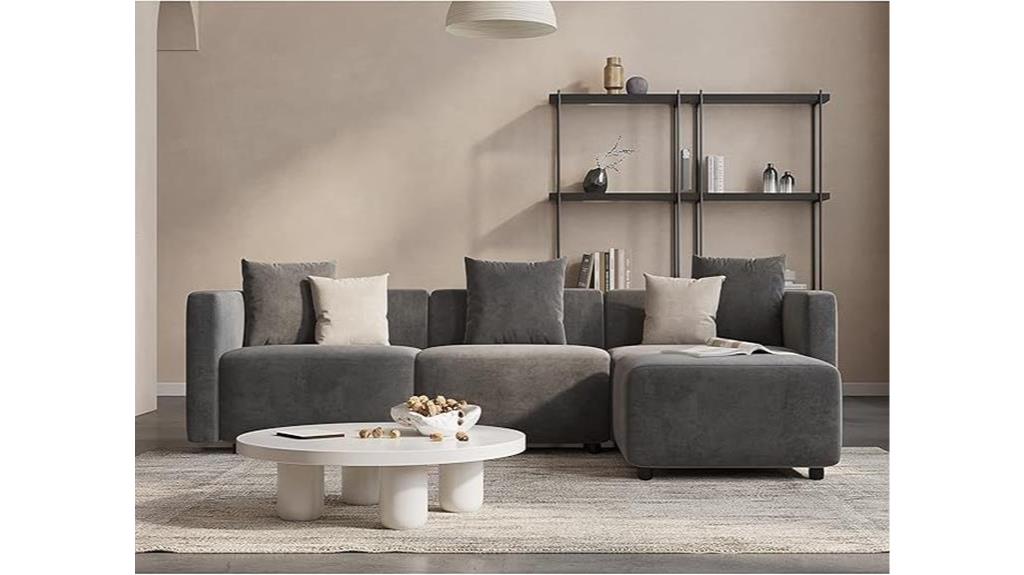 luxury grey modular sofa