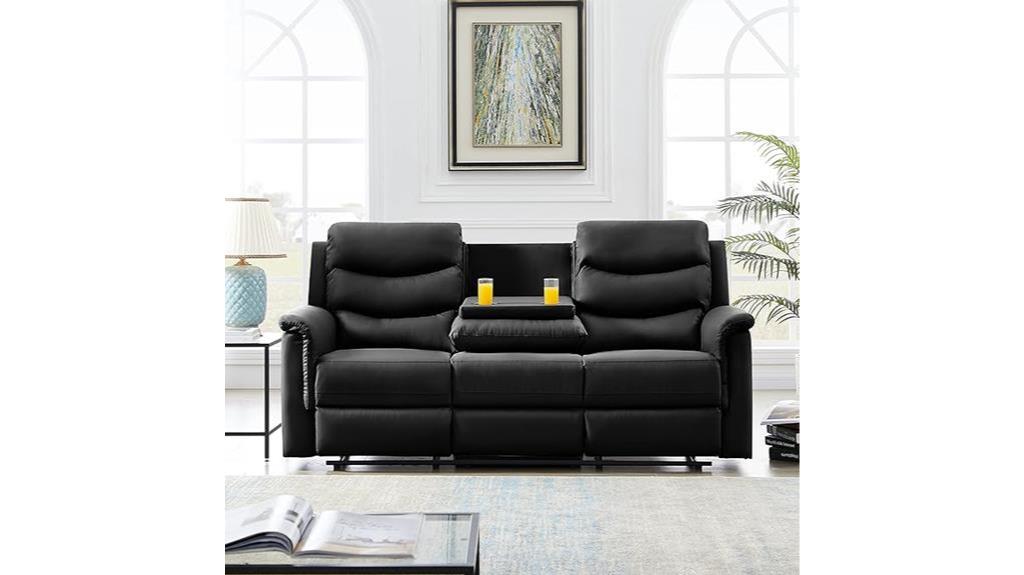 manual reclining sofa trio