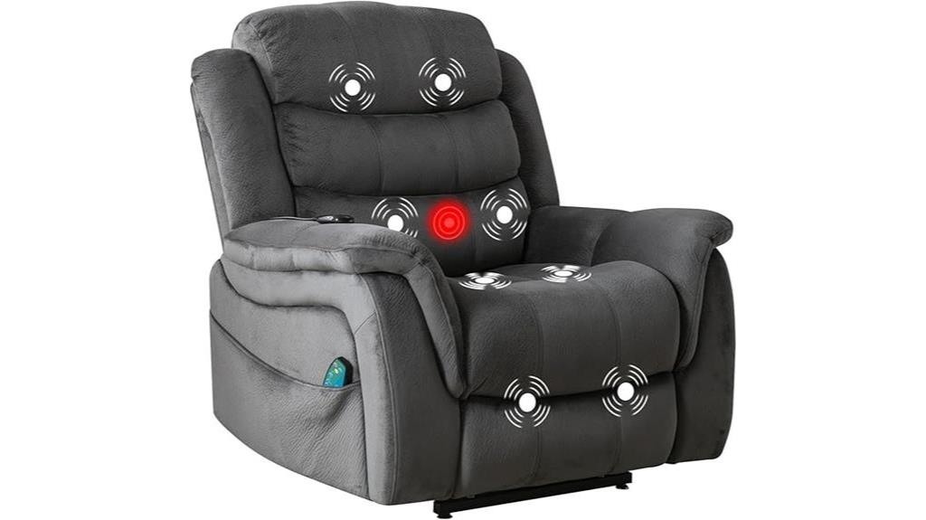 massage and heat recliner