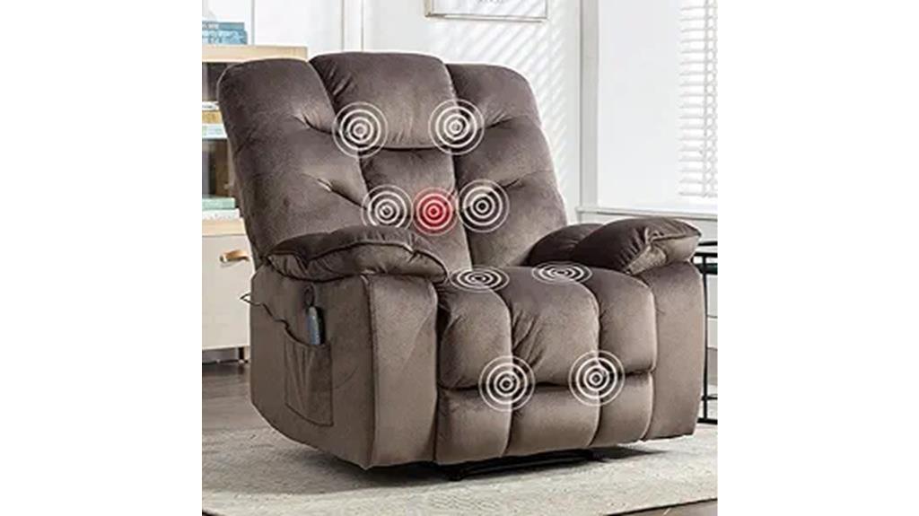 massage heat recliner chair