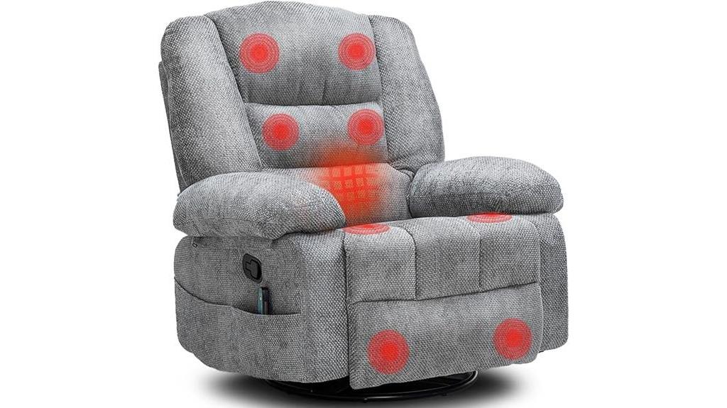 massage heat rocker recliner