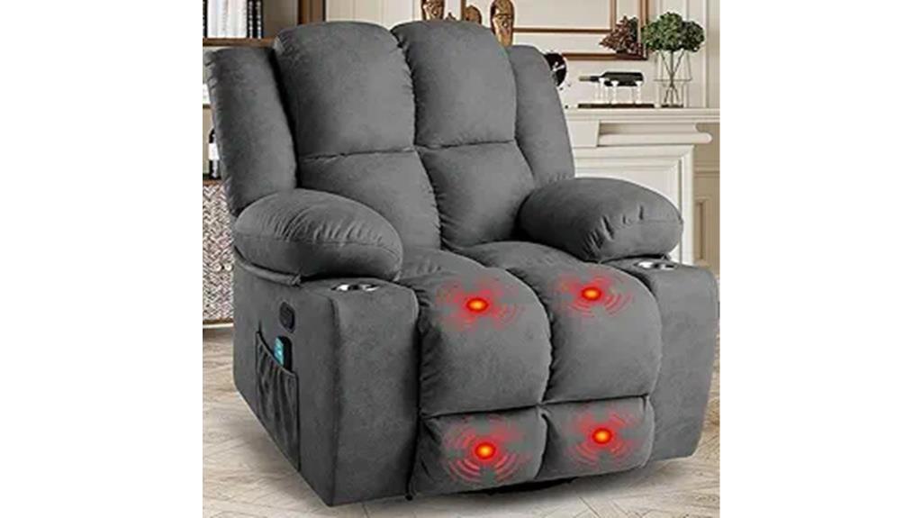 massage recliner with cupholder