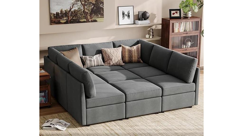 memory foam sectional sofa