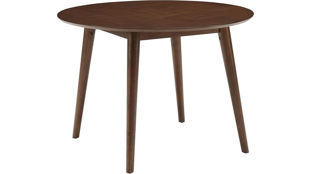 mid century round dining table