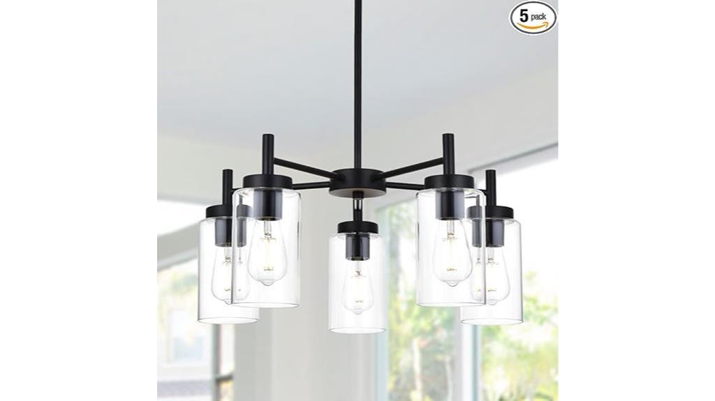 modern 5 light chandelier design