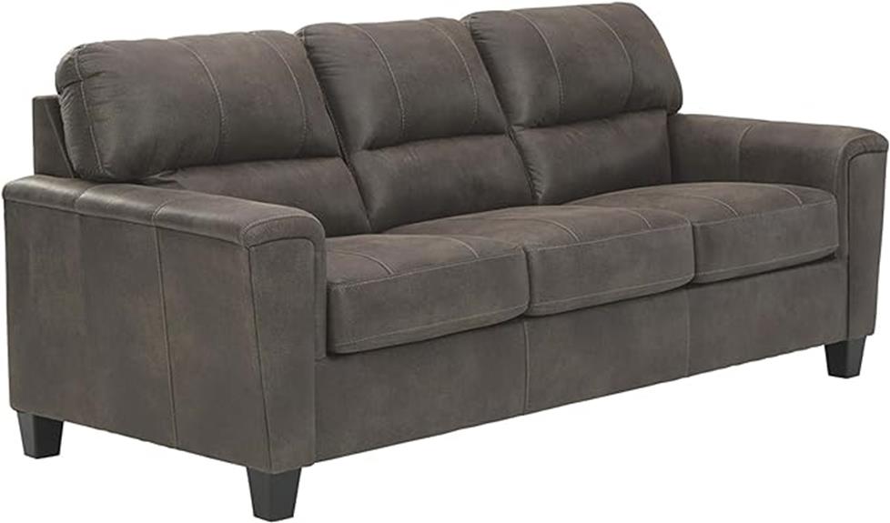 modern faux leather sofa