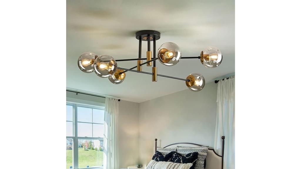 modern glass chandelier fixture