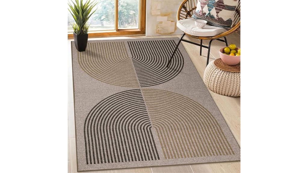 modern rainbow jute rug