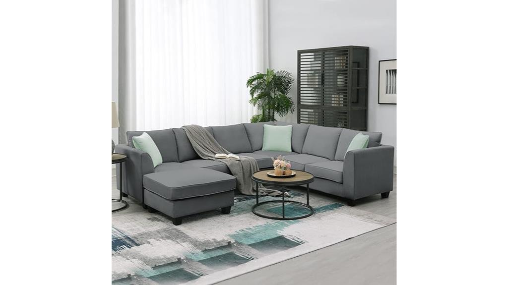 modern u shape sectional sofa