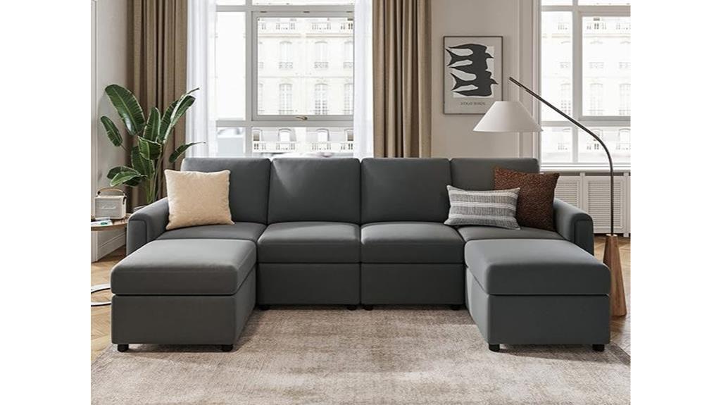 modular sectional sofa storage