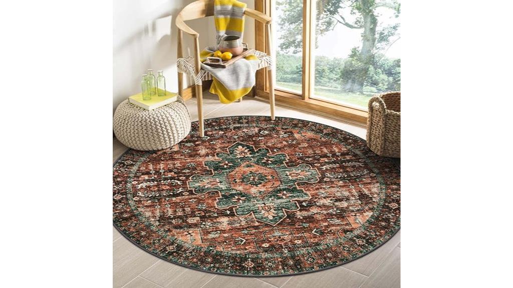 moynesa brown washable rug