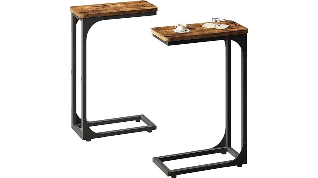 narrow c shaped tables