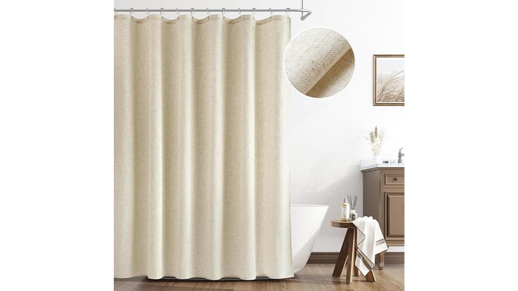 natural linen shower curtain