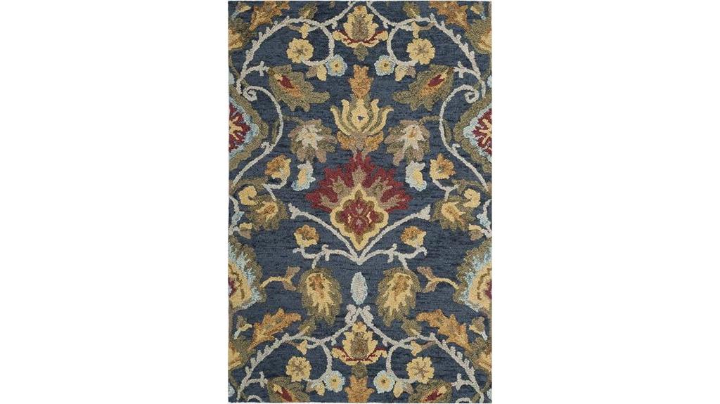 navy multi area rug