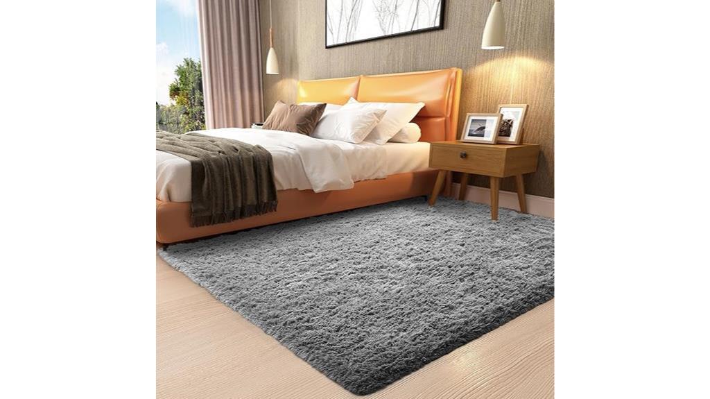 non slip grey area rug