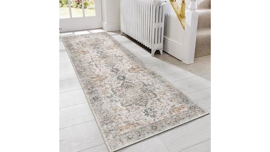 non slip vintage hallway rug