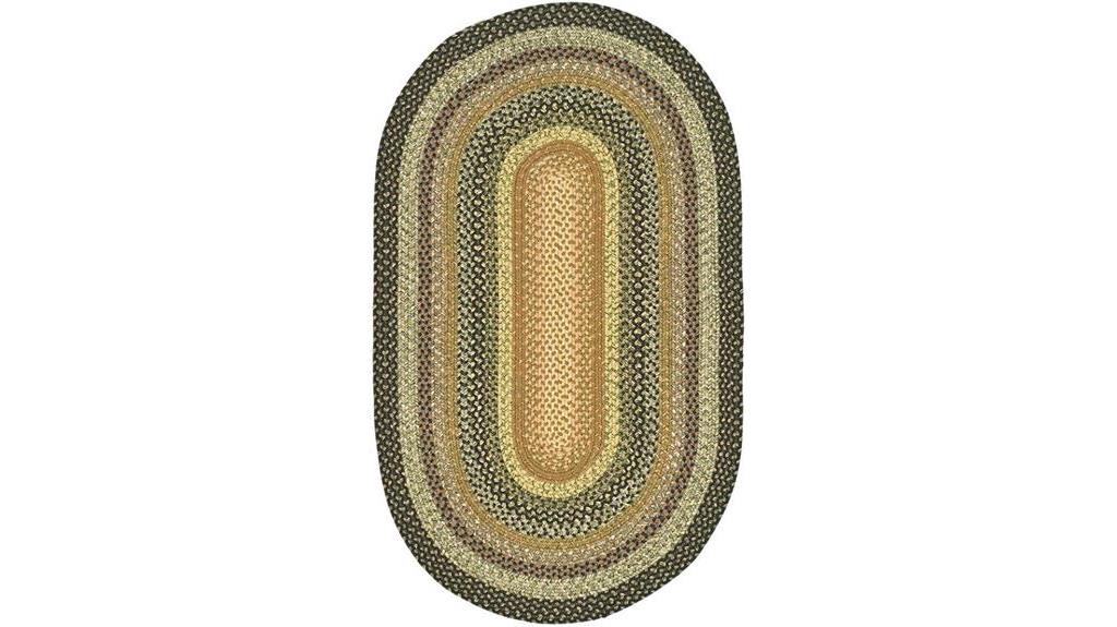 oval multi colored area rug