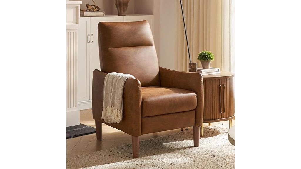 pecan brown recliner chair