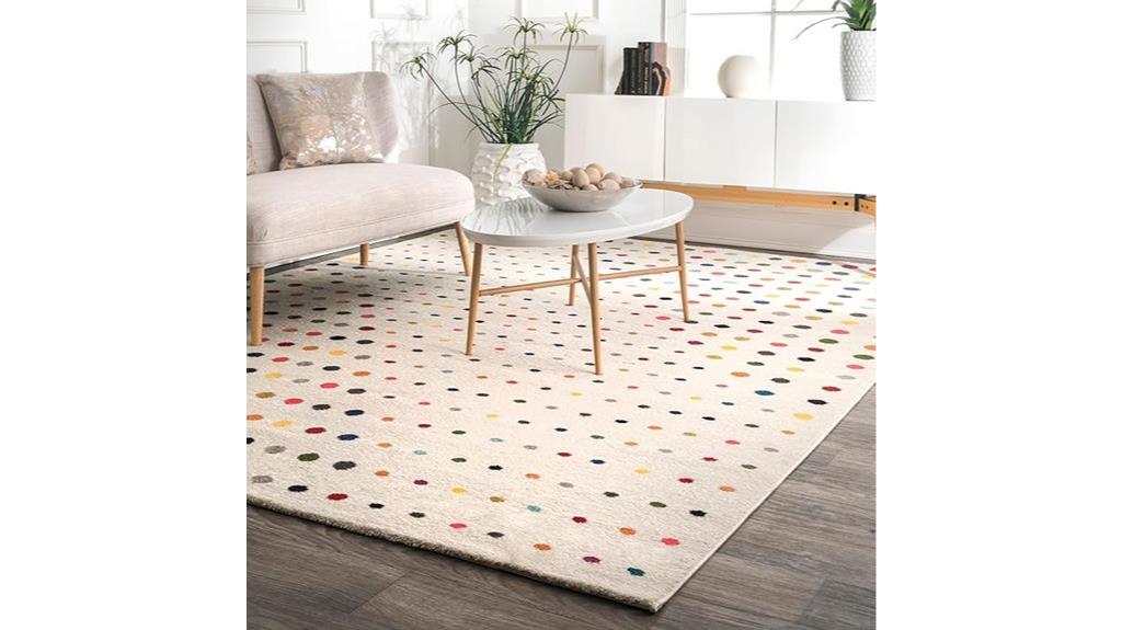 polka dot area rug