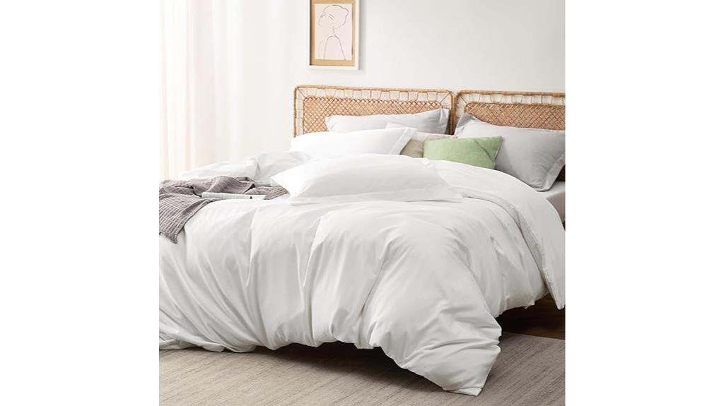 queen white duvet set