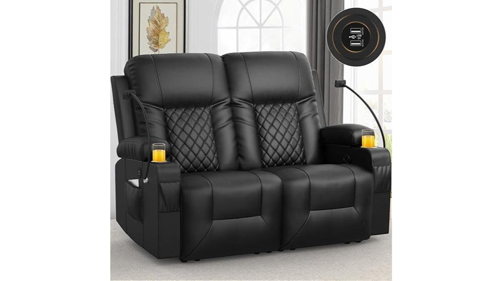 reclining loveseat with usb