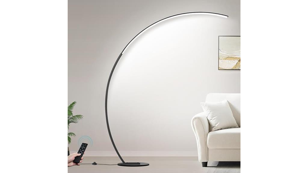 remote controlled dimmable floor lamp