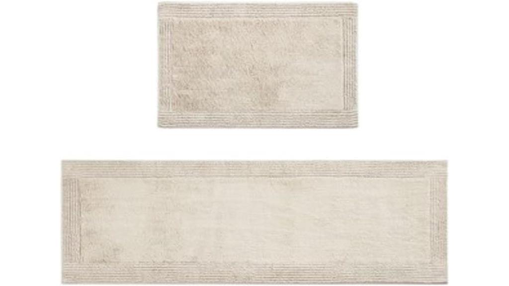 reversible cotton bathroom rug