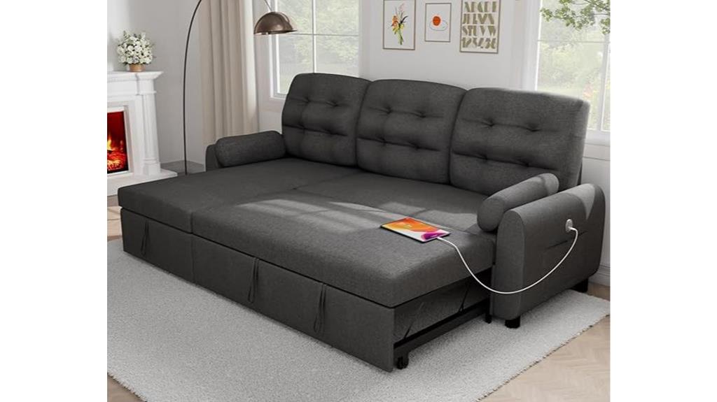 reversible storage sectional sofa