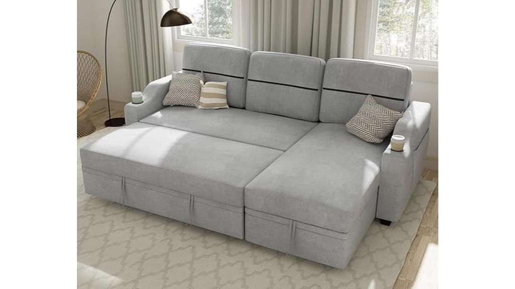 reversible storage sectional sofa