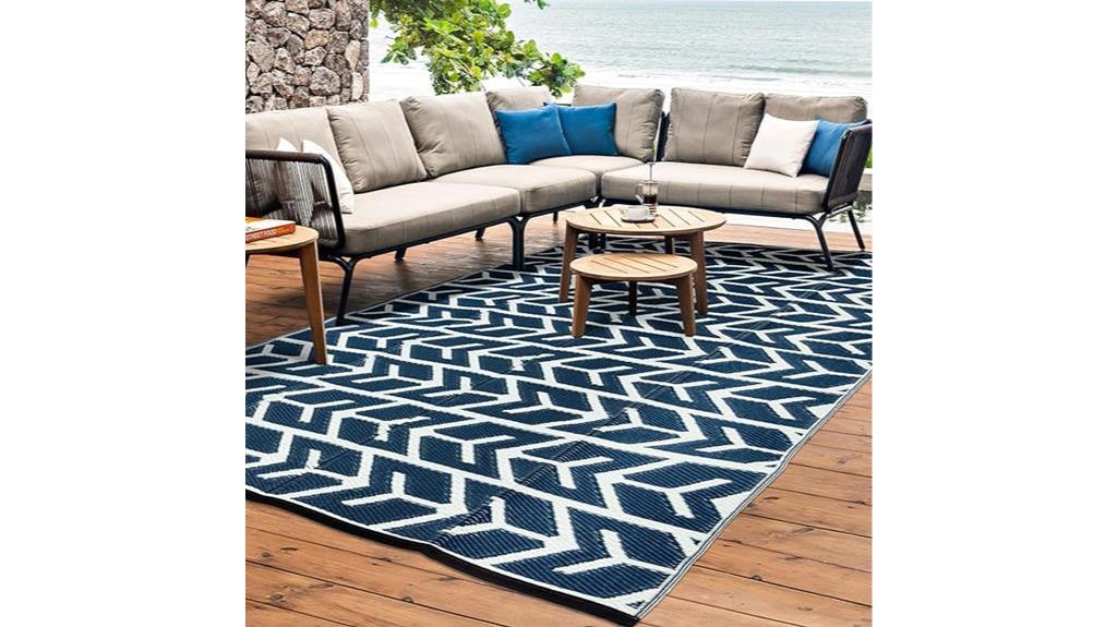 reversible waterproof outdoor rug