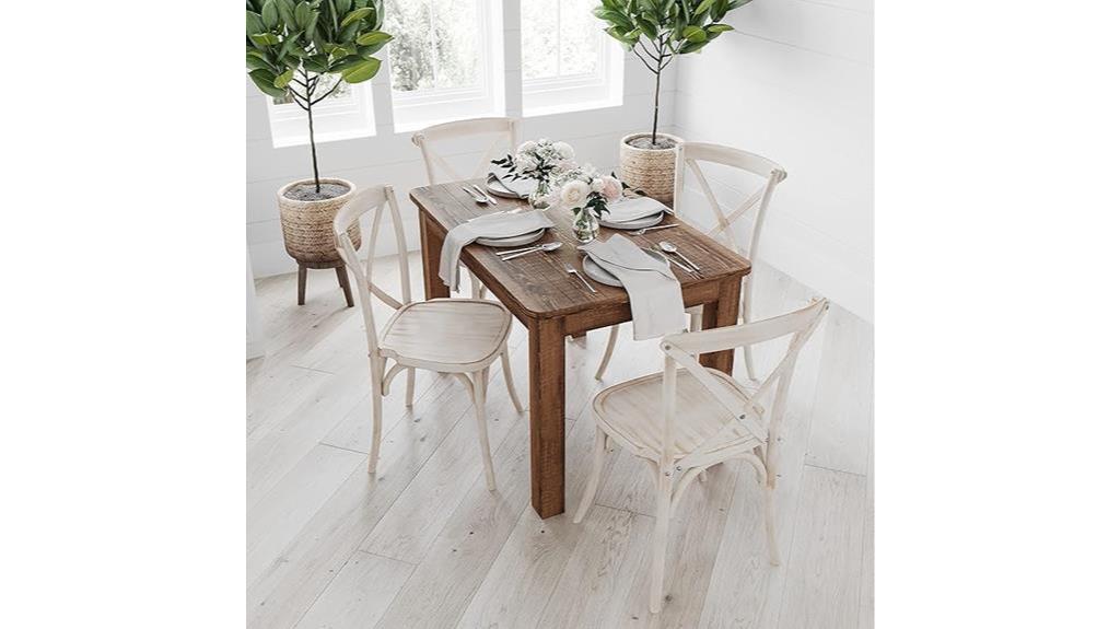 rustic brown dining table