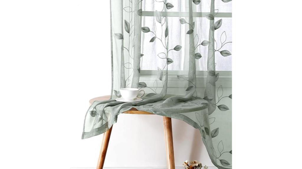 sage green sheer curtains