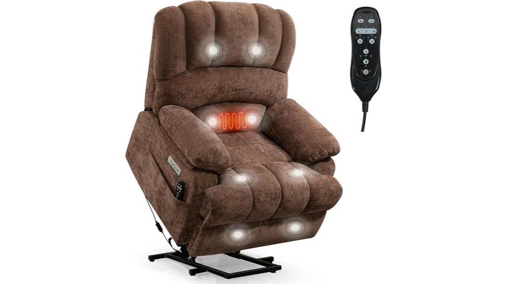 seniors massage heat recliner