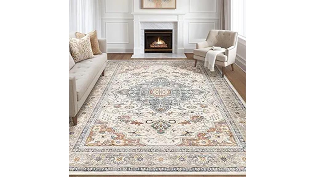 soft vintage floral rug