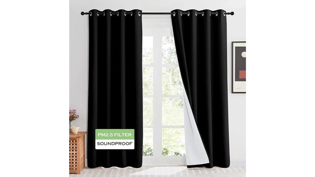 soundproof blackout curtains 4 in 1